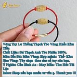  Vòng Tay Lu Thống Dáng Bầu Dục Đá Thạch Anh Tóc Vàng Chạm Kim Tiền - Tuệ Lâm 