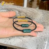  Vòng tay đôi nam nữ lu thống lam ngọc jade trơn chiêu tài hút lộc hợp mệnh may mắn 