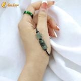 Vòng tay lu thống chạm họa tiết tài lộc mix hồ ly chúa thạch anh tóc xanh hợp mệnh mộc hỏa 