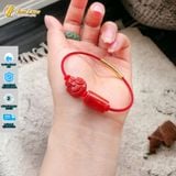  Vòng tay may mắn lu thống mix hồ ly chúa ngọc huyết jade đỏ hợp mệnh hỏa thổ, trợ duyên tài lộc 