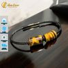 Vòng tay lu thống mix ngũ điếu đá mắt hổ nâu vàng hợp mệnh kim và mệnh thổ tài lộc may mắn