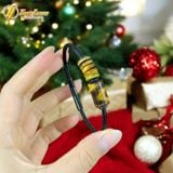  Vòng tay lu thống mix ngũ điếu đá mắt hổ nâu vàng hợp mệnh kim và mệnh thổ tài lộc may mắn 