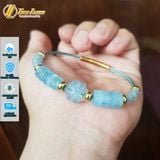  Vòng tay lu thống mix ngũ điếu mix cỏ 4 lá Aqua hợp mệnh thủy mộc may mắn tài lộc 