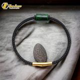  [HÀNG VIP] Vòng tay đôi nam nữ lu thống ngọc sơn thủy xanh trơn hợp mệnh tài lộc hanh thông 