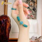  Vòng tay lu thống chạm mix ngũ điếu mix hồ ly chúa ôm hoa lam ngọc hợp mệnh trợ duyên chiêu tài lộc 