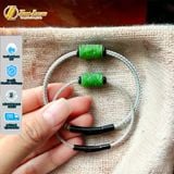  Vòng tay đôi nam nữ lu thống ngọc bích chạm họa tiết kim tiền tài lộc hanh thông hợp mệnh 