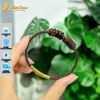 Vòng tay lu thống chạm mix ngũ điếu đá mắt hổ nâu đỏ hợp mệnh hỏa và mệnh thổ tài lộc may mắn