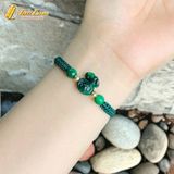 Vòng tay may mắn dây chỉ bện túi tiền ngoc sơn thủy chiêu tài lộc hút may mắn hợp mệnh 
