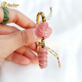  Vòng tay ngũ điếu mix hồ ly chúa ôm hoa đá đào hoa hợp mệnh trợ duyên may mắn 
