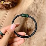  [HÀNG HOT] Vòng tay đôi nam nữ lu thống ngọc sơn thủy xanh chạm khắc họa tiết tài lộc 
