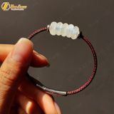  Vòng tay ngũ điếu đá moonstone hợp mệnh kim thủy chiêu tài lộc hút may mắn 