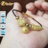 Vòng tay ngũ điếu mix hồ ly ôm hoa treo túi tiền thạch anh tóc vàng charm 10K hợp mệnh kim thổ