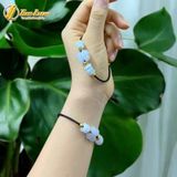  Vòng tay ngũ điếu mix cỏ 4 lá bạch ngọc charm bi cầu vàng 10k tài lộc hợp mệnh may mắn 