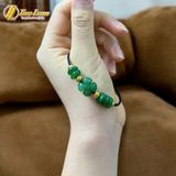  Vòng tay ngũ điếu mix cỏ 4 lá ngọc bích charm bi cầu vàng 10k tài lộc hợp mệnh may mắn 