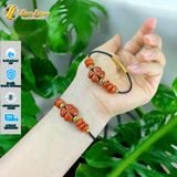  Vòng tay ngũ điếu mix cỏ 4 lá ngọc huyết jade A mix bi cầu vàng kim tiền 10k tài lộc hợp mệnh may mắn 