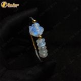  Vòng tay may mắn ngũ điếu phong thủy mix hồ ly chúa moonstone hợp mệnh thủy kim, trợ duyên hút lộc - Tuệ Lâm 