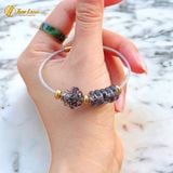  Vòng tay ngũ điếu mix hồ ly chúa ôm hoa đá thạch anh tóc đen hợp mệnh thủy mộc, trợ duyên tài lộc 