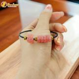  Vòng tay ngũ điếu mix charm túi tiền đá đào hoa hợp mệnh chiêu tài hút lộc may mắn 