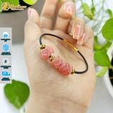  Vòng tay ngũ điếu mix charm túi tiền đá đào hoa hợp mệnh chiêu tài hút lộc may mắn 