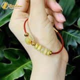  Vòng tay ngũ điếu mix túi tiền thạch anh tóc vàng charm bi cầu vàng 10k tài lộc may mắn hợp mệnh 