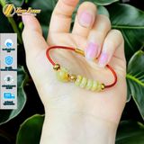  Vòng tay ngũ điếu mix túi tiền thạch anh tóc vàng charm bi cầu vàng 10k tài lộc may mắn hợp mệnh 