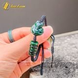  Vòng tay ngũ điếu mix hồ ly chúa ốm hoa ngọc sơn thủy hợp mệnh trợ duyên bện chỉ handmde may mắn 