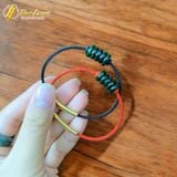  Vòng tay ngũ điếu ngọc sơn thủy xanh rêu hợp mệnh chiêu tài lộc gia đạo bình an 