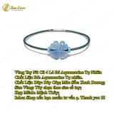  Vòng tay cỏ 4 lá đá aquamarine hợp mệnh thủy mệnh mộc thu hút may mắn bình an hạnh phúc 