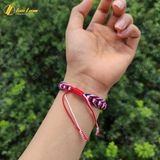  Vòng tay chỉ may mắn cao cấp bên handmade 3 màu chỉ màu cờ mỹ - Tuệ Lâm 