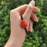  Vòng tay mặt hồ ly chúa ôm hoa ngọc huyết jade hợp mệnh hỏa thổ bện chỉ may mắn trợ duyên 