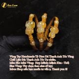  Vòng chỉ may mắn bện tỳ hưu đá thạch anh tóc vàng hợp mệnh kim thổ chiêu tài hút lộc 