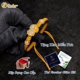  Vòng chỉ may mắn bện tỳ hưu đá thạch anh tóc vàng hợp mệnh kim thổ chiêu tài hút lộc 