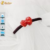  Vòng Tay Handmade Tỳ Hưu Tài Lộc Ngọc Huyết Jadeit Màu Đỏ Cam Hợp Mệnh Hỏa Thổ - Tuệ Lâm 