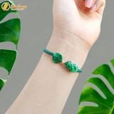  Vòng tay đồng điếu mix tỳ hưu ngọc sơn thủy bện charm vàng 10k hợp mệnh chiêu tài lộc may mắn 