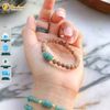 Vòng tay trầm hương banh lào size 6 li mix ngũ điếu lam ngọc chiêu tài hút lộc, may mắn bình an