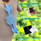  Vòng Tay Hồ Ly Aquamarine Bện Chỉ Handmade Cao Cấp - Tuệ Lâm 