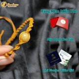  Vòng tay may mắn bện xoắn gen hạt thạch anh tóc vàng hợp mệnh kim thổ may mắn bình an 