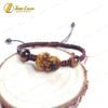 Vòng Chỉ Handmade Tỳ Hưu Đá Mắt Hổ Nâu Vàng