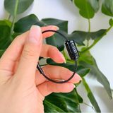  Vòng tay lu thống thạch anh đen đốt trúc chạm kim tiền hợp mệnh thủy mộc chiêu tài hút lộc hanh thông 