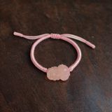  Vòng tay tỳ hưu thạch anh hồng bện thủ công chỉ may mắn bền đẹp hợp mệnh hỏa thổ tài lộc 