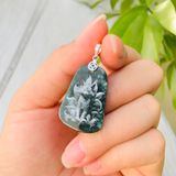  Dây chuyền mặt hồ ly 9 đuôi in 3D trên mặt ngọc jade hợp mệnh trợ duyên may mắn 