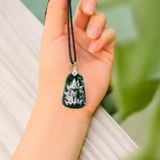  Dây chuyền mặt hồ ly 9 đuôi in 3D trên mặt ngọc jade hợp mệnh trợ duyên may mắn 