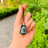  Dây chuyền mặt hồ ly 9 đuôi in 3D trên mặt ngọc jade hợp mệnh trợ duyên may mắn 