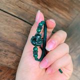  Vòng tay hồ ly chúa ôm hoa ngọc sơn thủy bện chỉ handmade mix hạt hợp mệnh may mắn 