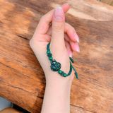  Vòng tay hồ ly chúa ôm hoa ngọc sơn thủy bện chỉ handmade mix hạt hợp mệnh may mắn 