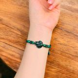  Vòng tay hồ ly chúa ôm hoa ngọc sơn thủy bện chỉ handmade mix hạt hợp mệnh may mắn 