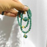  Chuỗi Vòng Tay Lam Ngọc Cuốn Nhiều Vòng Mix Túi Tiền và Hồ Ly May Mắn - Tài Lộc - Trợ Duyên 