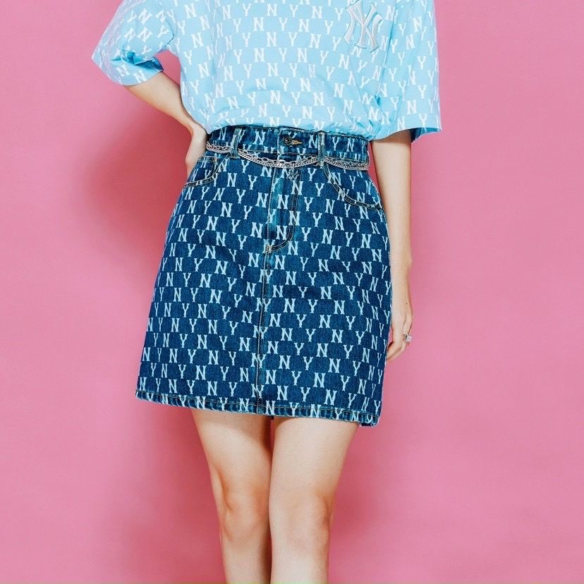 MLB  Chân váy mini xếp li WMS Basic Pleated