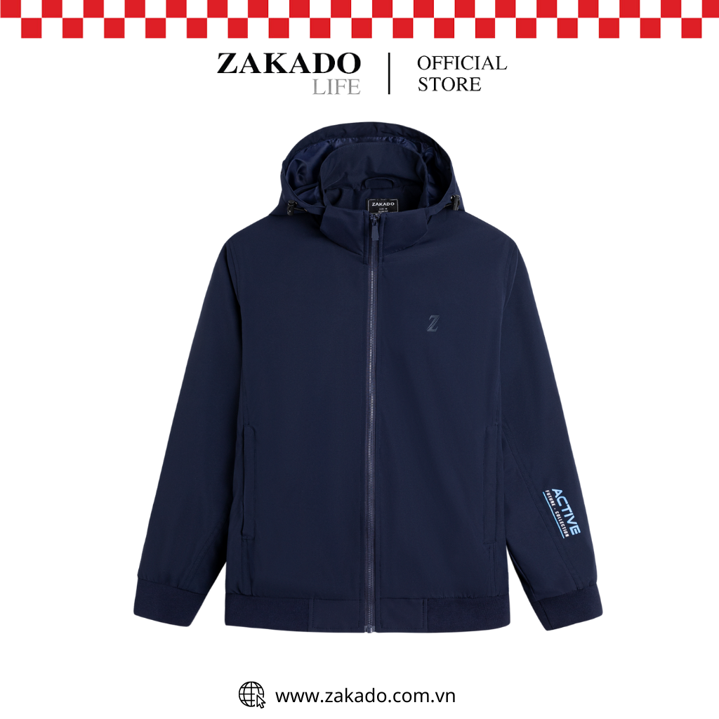 Áo Khoác Gió Nam Zakado Active Trượt Nước, Thoải Mái Vận Động ZJK218