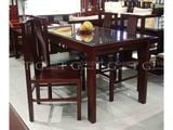 Bàn ăn mặt gỗ Yugana và ghế ăn